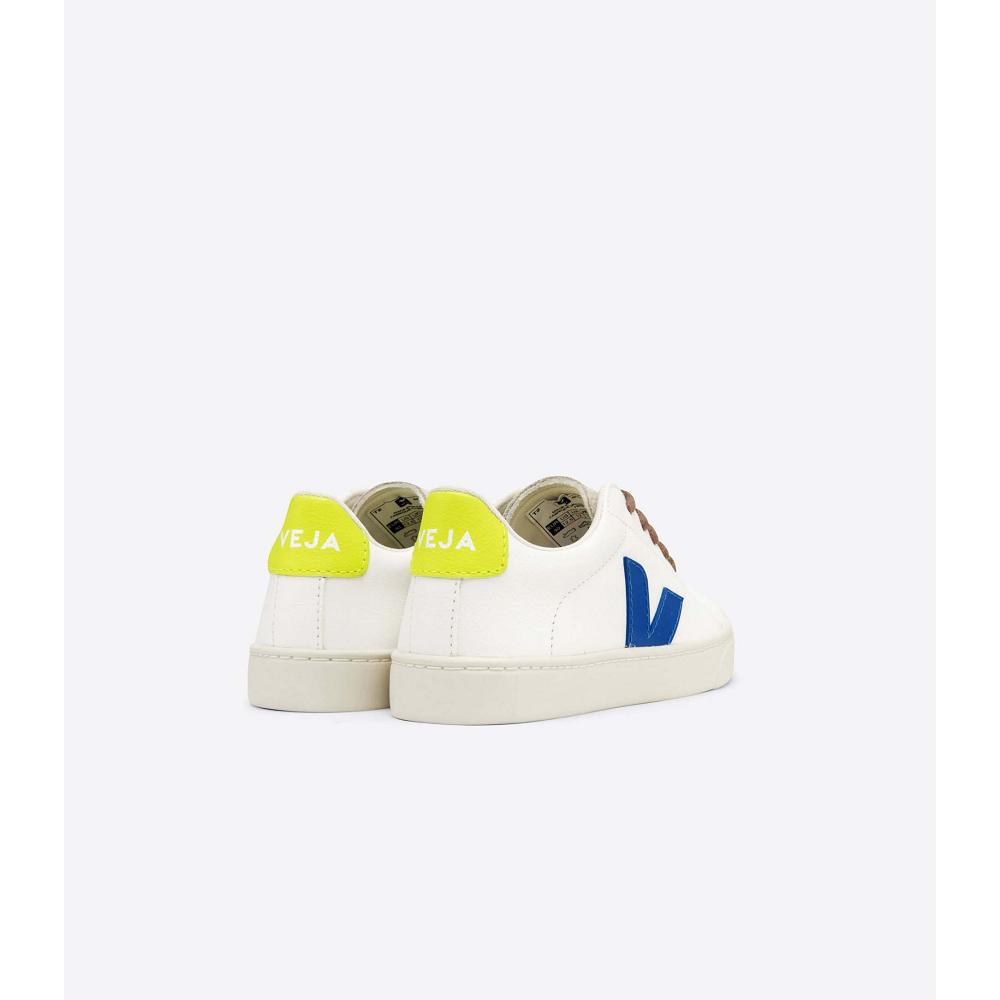 White/Blue Kids' Veja ESPLAR LACES CHROMEFREE Sneakers | AU 831FDN